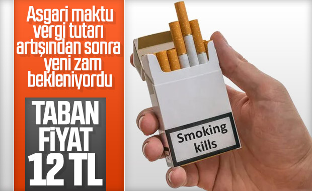 Sigarada taban fiyat 12 TL