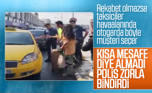 Taksicilerin Esenler Otogarı'nda yolcu seçmesi