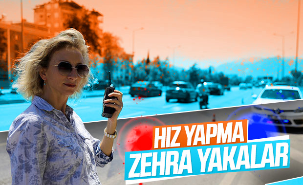 Polis memuru Zehra hız yapanı affetmiyor