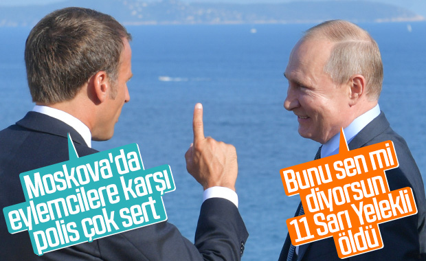 Fransa'da Macron ile Putin görüşmesi