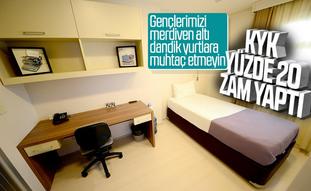 KYK yurduna zam geldi