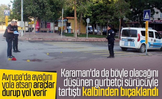 Yol vermediği yayayı kalbinden bıçaklayarak öldürdü