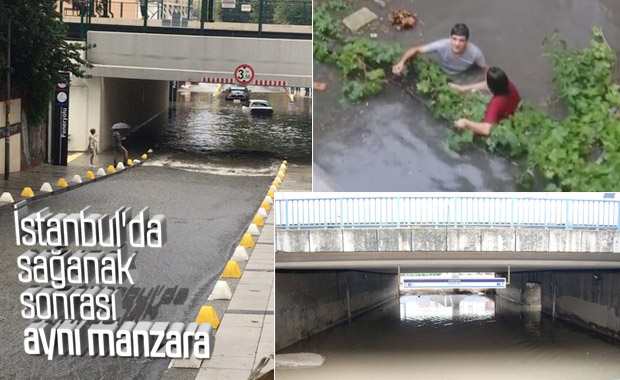 İstanbul'da sağanak yağış etkili oldu