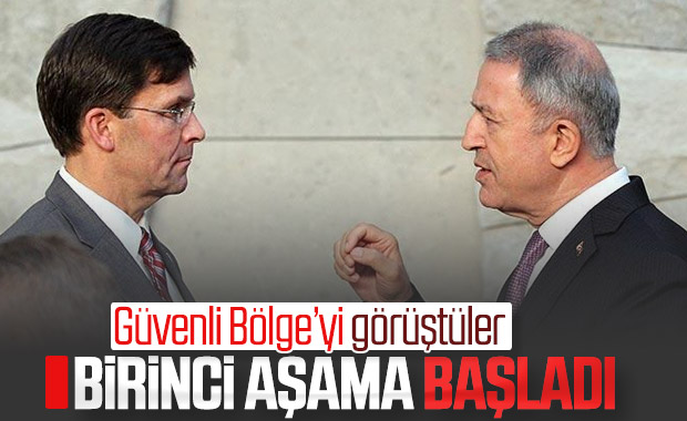 Hulusi Akar ile ABD'li mevkidaşı güvenli bölgeyi görüştü