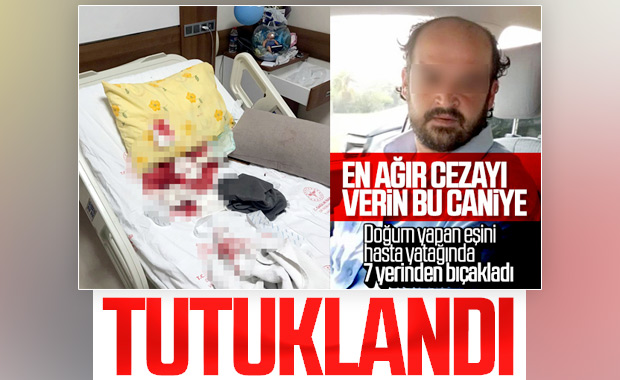 Cani koca doğum yapan eşini hastanede bıçakladı
