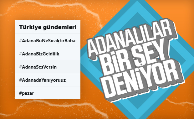 Adana, Twitter'da en çok konuşulan 4 başlık oldu