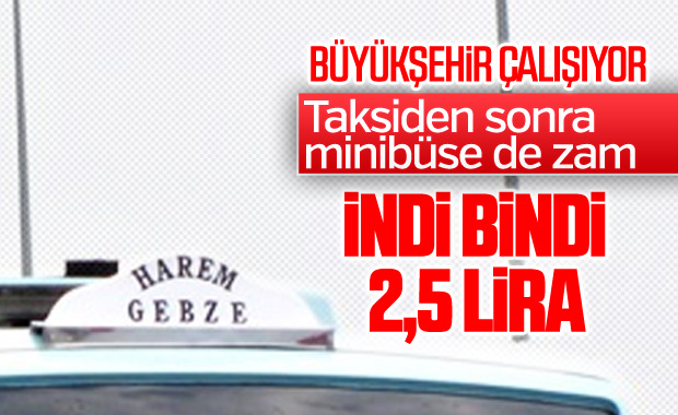 İstanbul'da minibüs ücretine zam