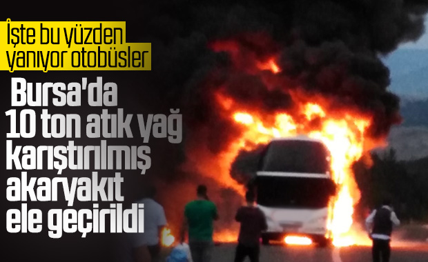 Bursa'da atık yağ karıştırılmış 10 ton yakıt bulundu