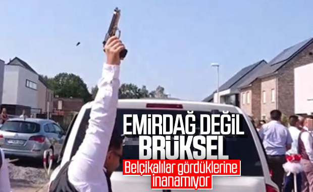 Belçika’daki Türk düğününde havaya ateş açıldı