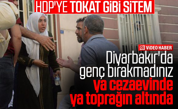 HDP binasının önünde bekleyen annenin isyanı