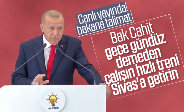 Cumhurbaşkanı Erdoğan'ın Sivas'a hızlı tren müjdesi
