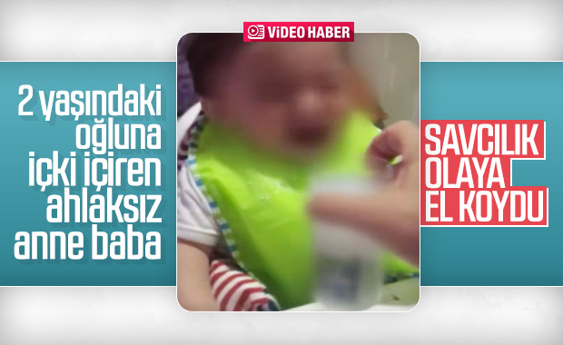 Bursa'da 2 buçuk yaşındaki çocuklarına içki içirdiler