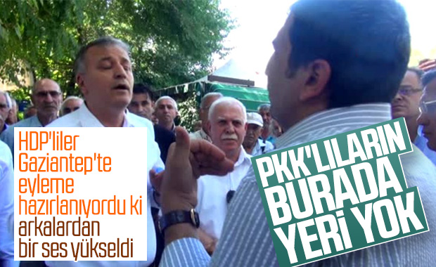 Gaziantep'te HDP eylemi vatandaşları kızdırdı