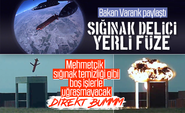 Bakan Varank, SOM-B2 füzesinin test görüntülerini paylaştı