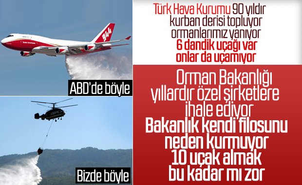 Orman yangınlarında uçak neden kullanılmıyor tartışması