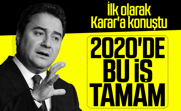 Ali Babacan, kuracağı partiyle ilgili ilk kez konuştu