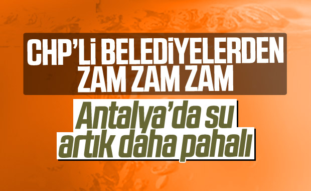 Antalya'da suya yüzde 20 zam geldi