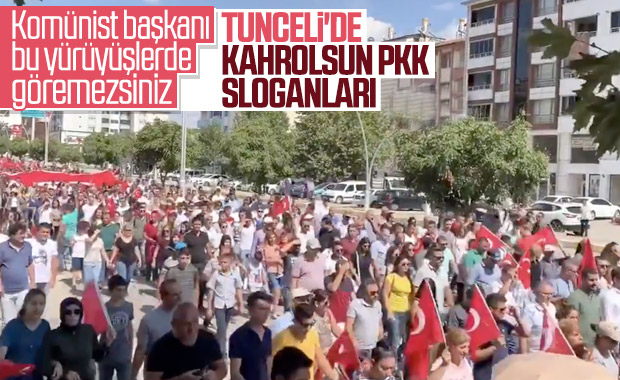 Tunceli'de teröre lanet yürüyüşü