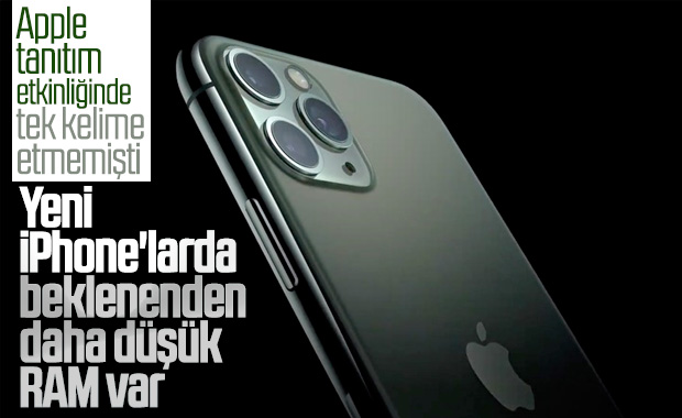 iPhone 11'in bütün modellerinde 4GB RAM olduğu ortaya çıktı