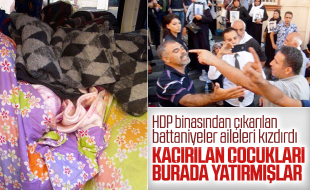 HDP il binası önünde battaniye gerginliği