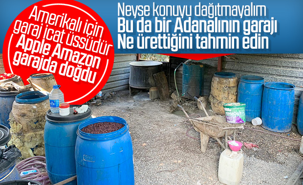 Adana'da narenciye bahçesinde içki imalathanesi