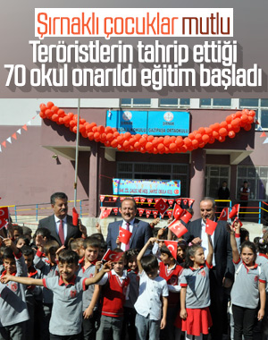 Şırnak'ta terör örgütünün hedef aldığı okullarda eğitim başladı