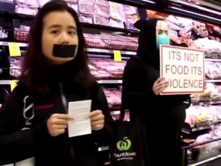 Yeni Zelanda'da veganların ilginç eylemi