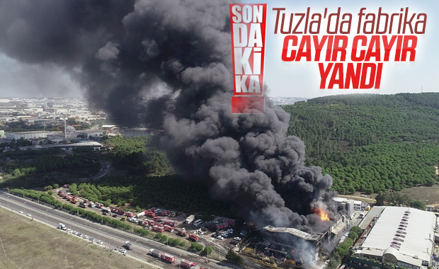 Tuzla’da sanayi bölgesinde yangın