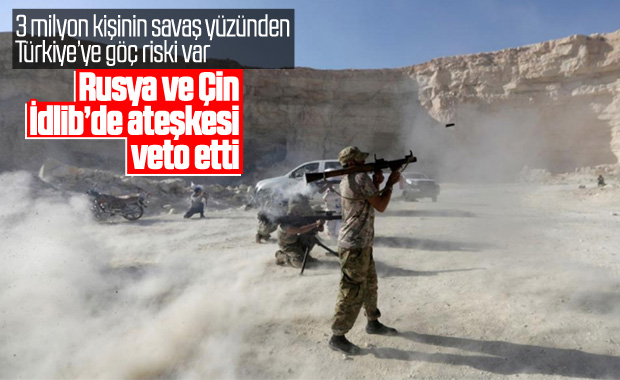 Rusya ve Çin, İdlib tasarısını veto etti