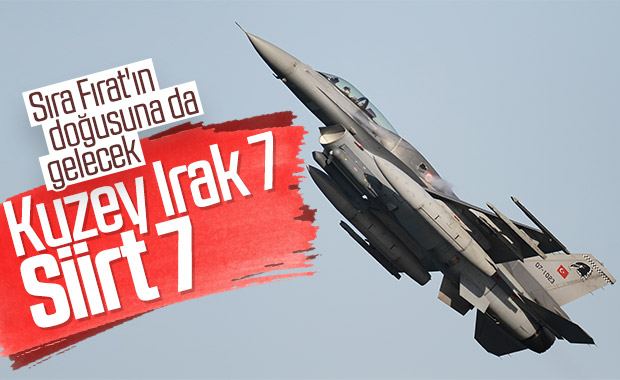 Kuzey Irak'ta 7 Siirt'te 7 terörist etkisiz hale getirildi