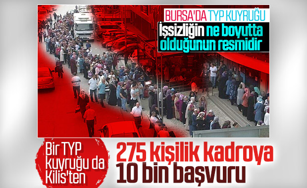 Kilis'te geceden sabaha iş kuyruğu