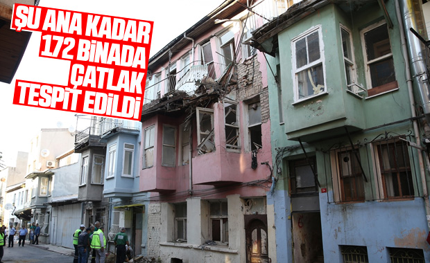 172 binada çatlak oluştu