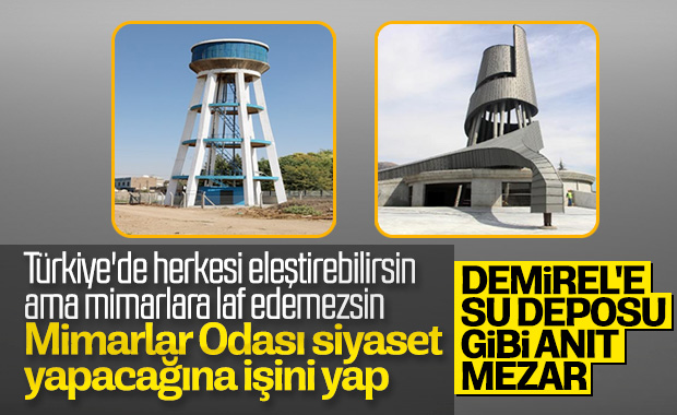 Demirel'in su deposuna benzer anıt mezarı