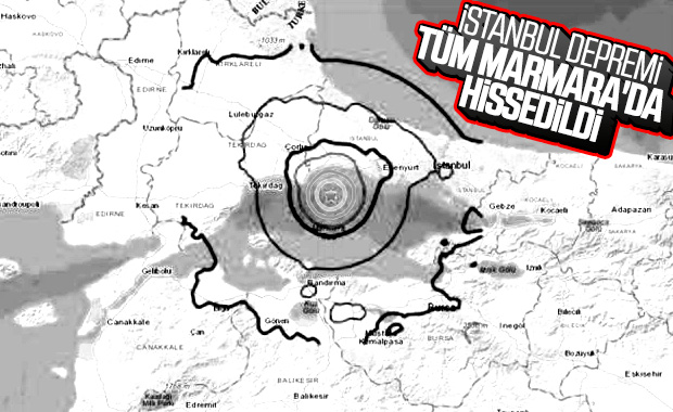 Deprem haritası yayınlandı
