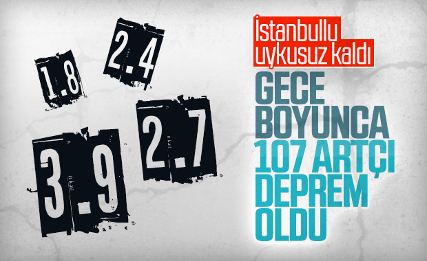 İstanbul'da artçı depremler gece boyunca devam etti