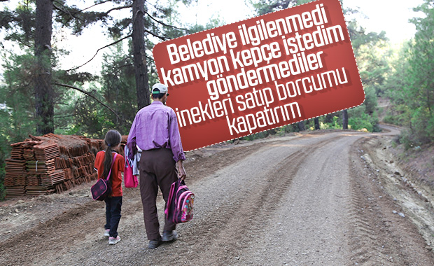 Kızının eğitimi için borç alan baba, ineklerini satacak