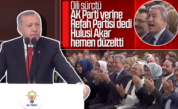 Erdoğan'ın dili sürçtü, Hulusi Akar düzeltti