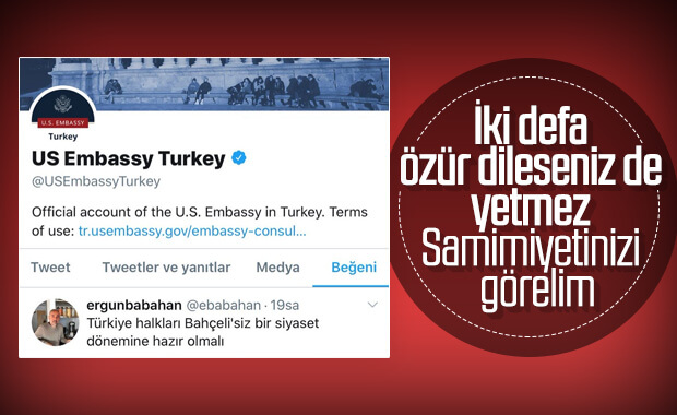 ABD Büyükelçiliği 2. defa özür diledi