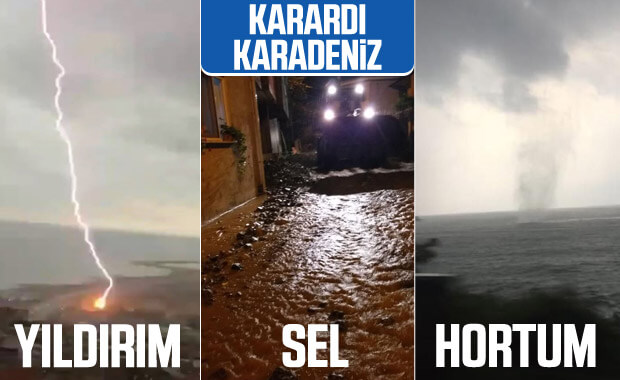 Doğu Karadeniz'de sel, hortum ve fırtına