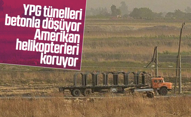 YPG sınırdaki tünellere beton bloklar döşüyor