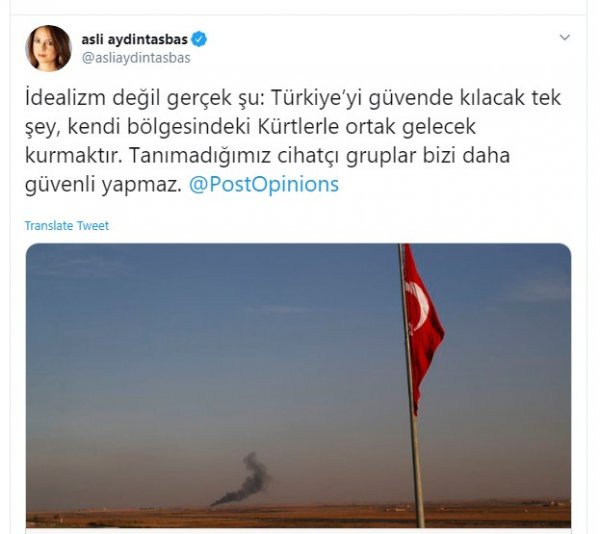 Aslı Aydıntaşbaş Barış Pınarı Harekatı’na hata dedi
