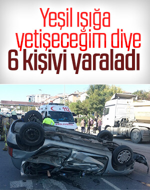 İstanbul'da yeşil ışığa yetişme kazası