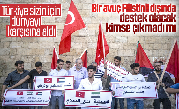 Filistin'de Mehmetçik'e destek eylemi