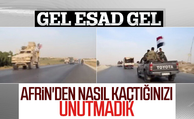 Esad ile ABD'nin askerleri yolda karşılaştı
