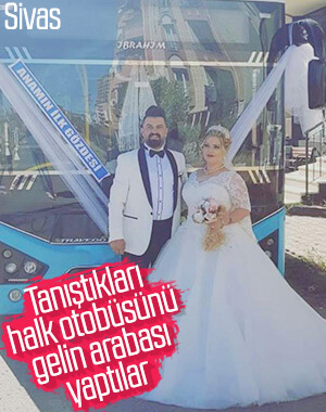 Sivaslı çift halk otobüsünde tanışıp evlendi