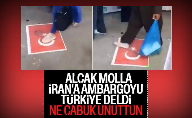 İran'da Türk bayrağına hakaret