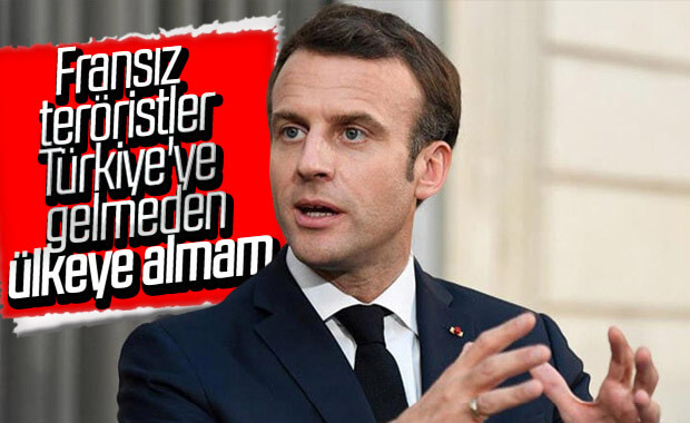 Macron'dan Fransız teröristler için Türkiye şartı