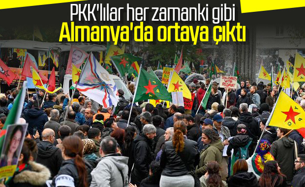 Köln'de PKK'lılar eylem yaptı