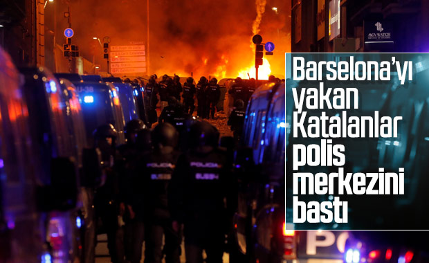 Katalanlar caddeleri ateşe verdi