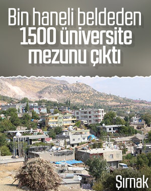 Bin haneli beldede, 1500 üniversiteli yetişti